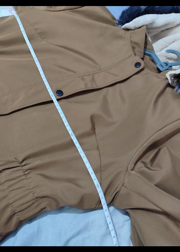 Bej Düğmeli Kadın Uzun Mont - Görsel 3