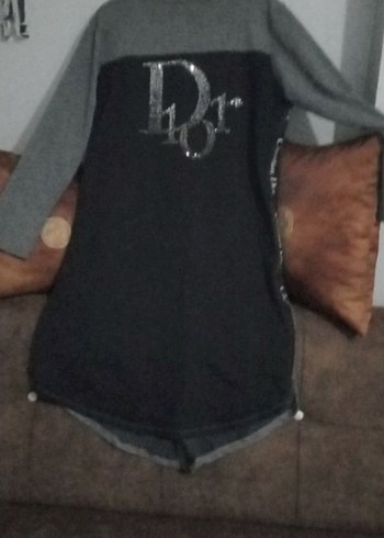 Gri Kadın Uzun Kollu Düğmeli Kaban - Görsel 6