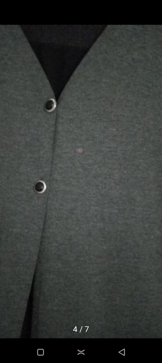 Gri Kadın Uzun Kollu Düğmeli Kaban - Görsel 4