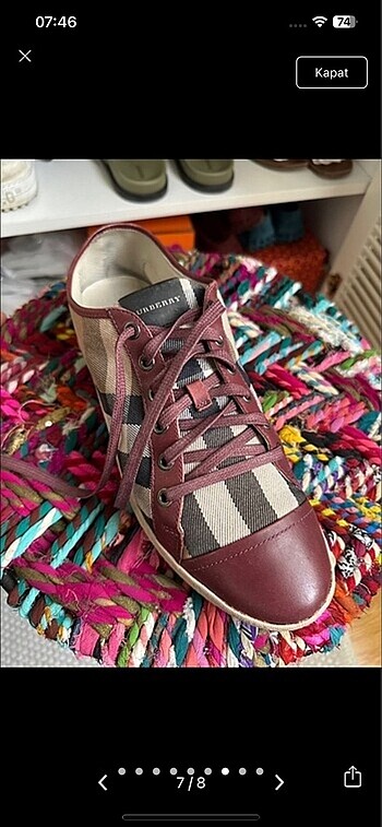 40 Beden bordo Renk BURBERRY AYAKKABI