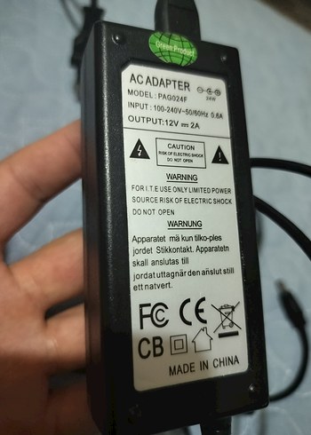 12 volt 2amper laptop adaptor - Görsel 2