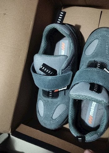 Gri Erkek Spor Ayakkabı Velcro Bantlı - Görsel 2