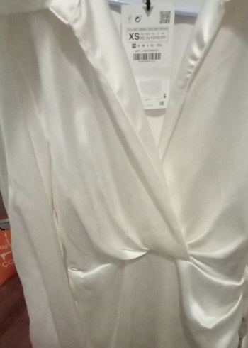 kadın krem elbise 
XS Beden - Görsel 2