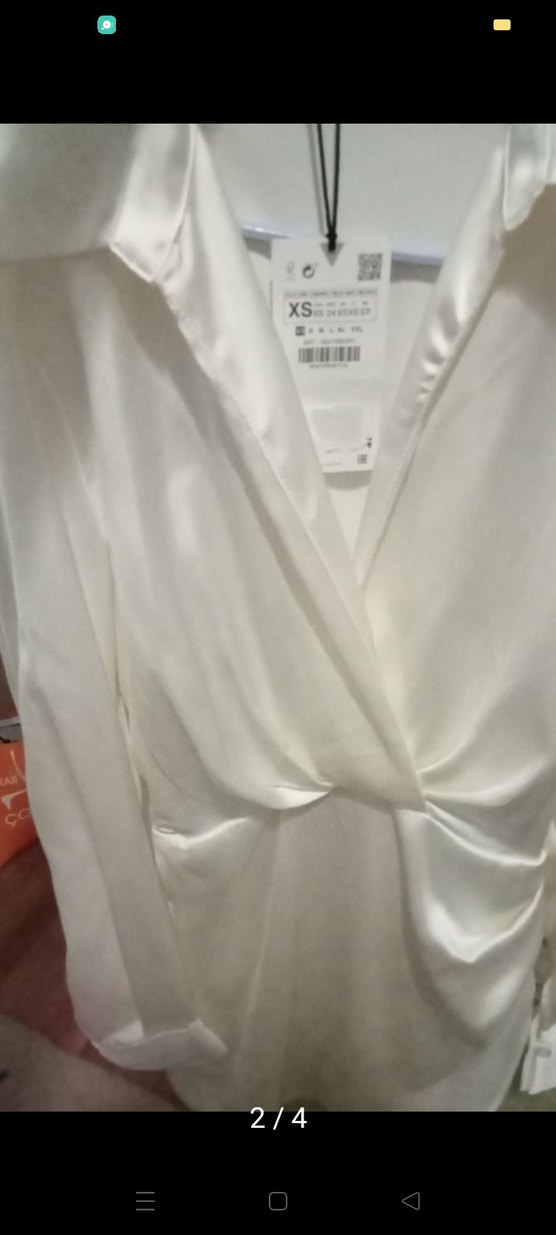 kadın krem elbise 
XS Beden - Görsel 2