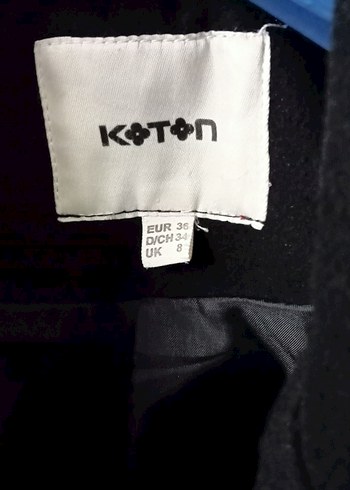 Siyah çift düğmeli kaban - Görsel 3