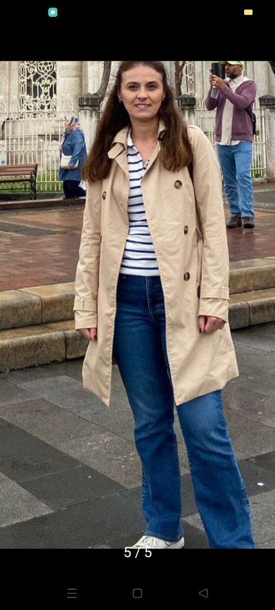 Bej Düğmeli Midi Kadın Trençkot - Görsel 4