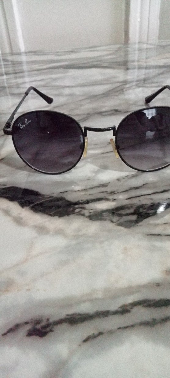 Siyah Retro Yuvarlak Kadın Güneş Gözlüğü - Görsel 3