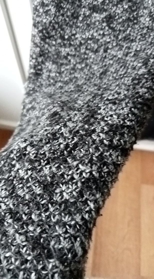 Gri Kadın Yün Düğmeli Uzun Hırka - Görsel 5