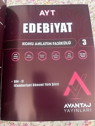 Ayt Edebiyat Konu Fasikülleri 5 cilt Avantaj yayınları - Görsel 4