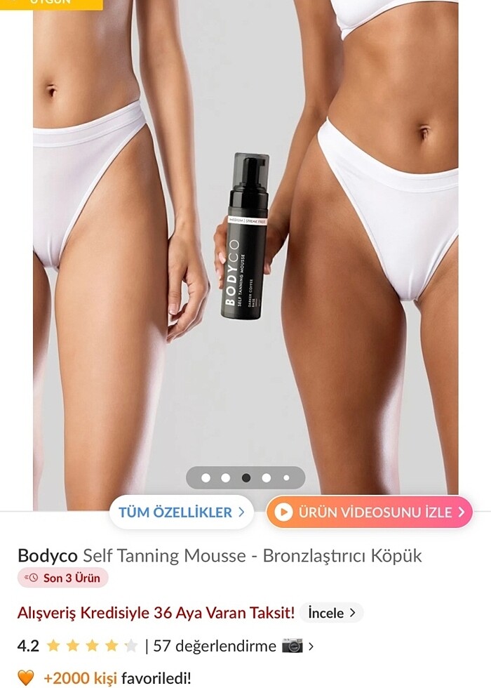 Bodyco Güneşsiz Bronzlaştırıcı - Görsel 2