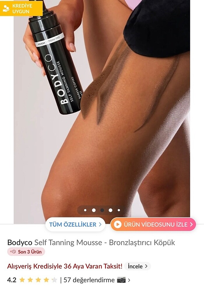 Bodyco Güneşsiz Bronzlaştırıcı - Görsel 3