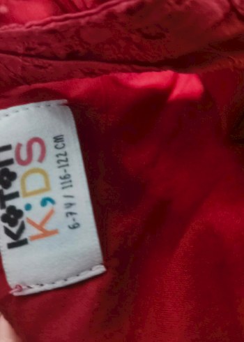 Kız Çocuk Kırmızı Askılı Elbise - Görsel 4