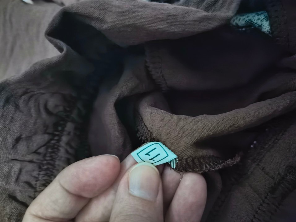 Kahverengi Kemerli Mini Keten Şort - Görsel 4