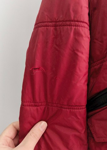 Kürk Detaylı bordo çocuk Mont - Görsel 9