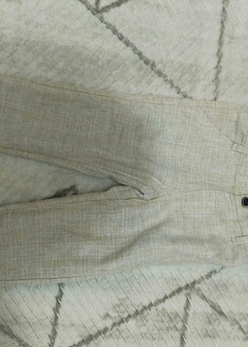 Bej Çocuk Takım Elbise Düğmeli Bohem Tarz - Görsel 4