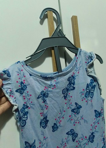 Kelebek Desenli Kız çocuk Elbise - Görsel 2