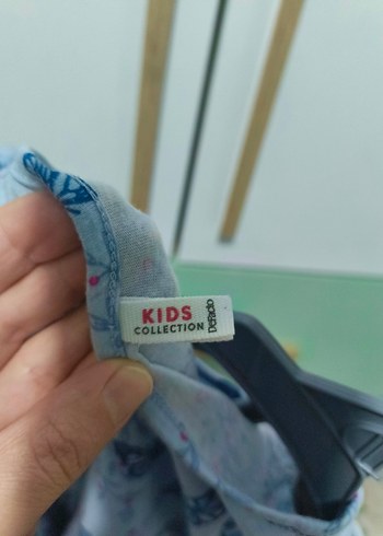 Kelebek Desenli Kız çocuk Elbise - Görsel 3