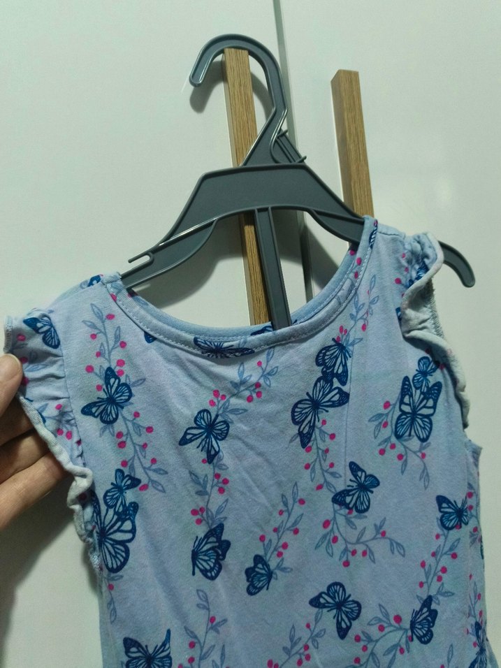 Kelebek Desenli Kız çocuk Elbise - Görsel 2