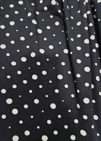 siyah beyaz Puantiyeli şalvar - Görsel 3