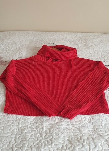 38 Beden kırmızı Renk Bluz/ Yarasa kol