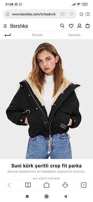 Bershka mont