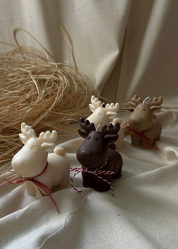Yeni Yıl Christmas Geyik Şekilli Mumlar