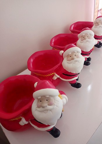  Beden kırmızı Renk Noel Baba Biblo Saksı Sunumluk