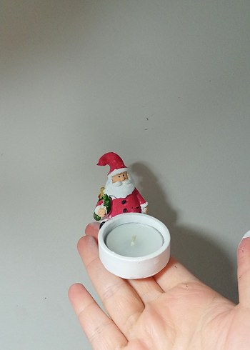 Beden Renkli Noel Baba Tealight Mumluk yılbaşı