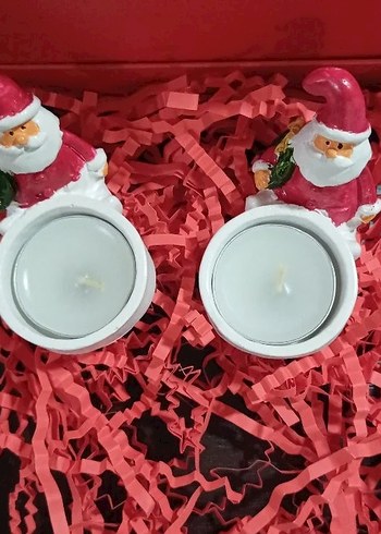 English Home Renkli Noel Baba Tealight Mumluk yılbaşı