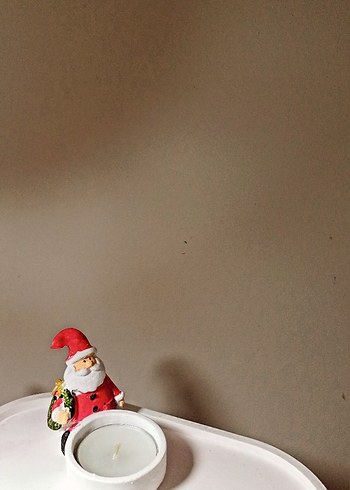 Beden kırmızı Renk Renkli Noel Baba Tealight Mumluk yılbaşı