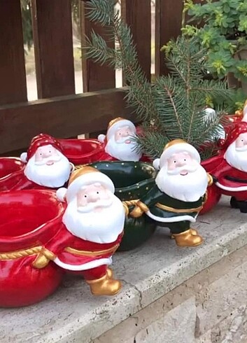 Noel Baba Saksı 3 adet