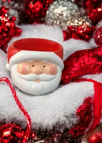 Noel Baba  saksı şekerlik - Görsel 2