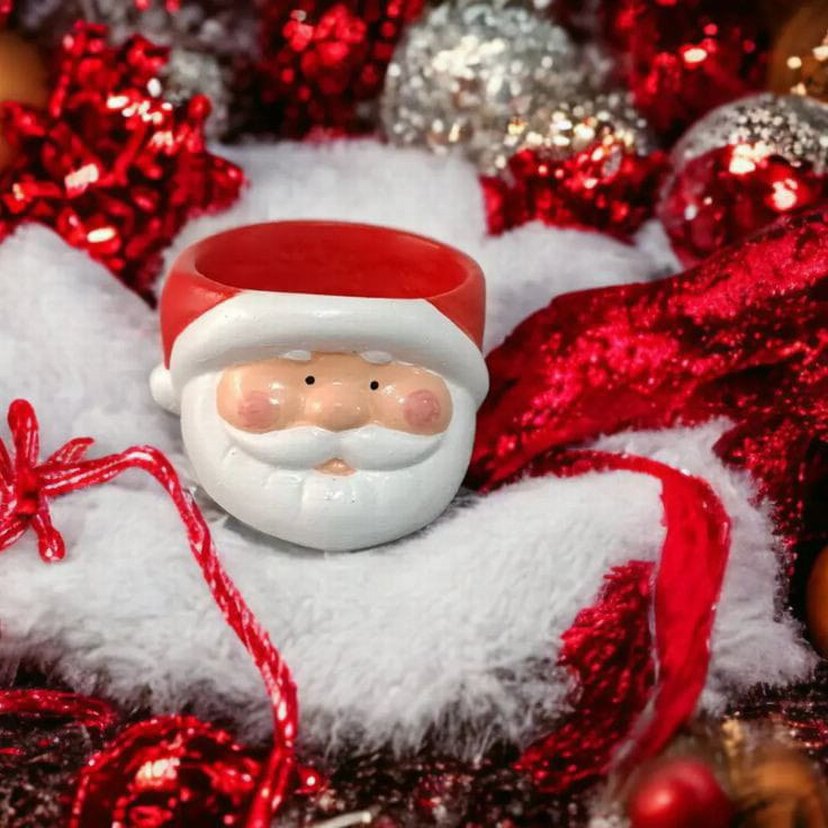 Noel Baba  saksı şekerlik - Görsel 2