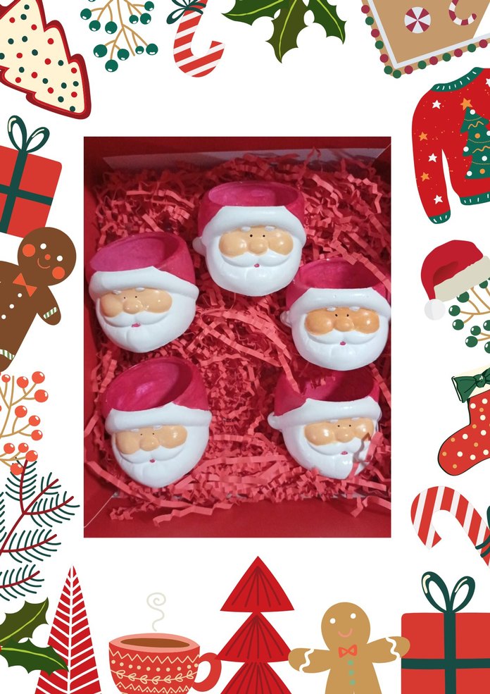 Noel Baba  saksı şekerlik - Görsel 3