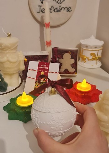 Beyaz Yılbaşı Kar tanesi kutu - Görsel 2