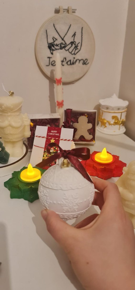 Beyaz Yılbaşı Kar tanesi kutu - Görsel 2