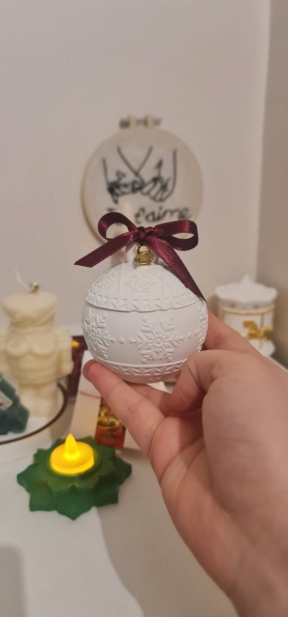 Beyaz Yılbaşı Kar tanesi kutu - Görsel 3