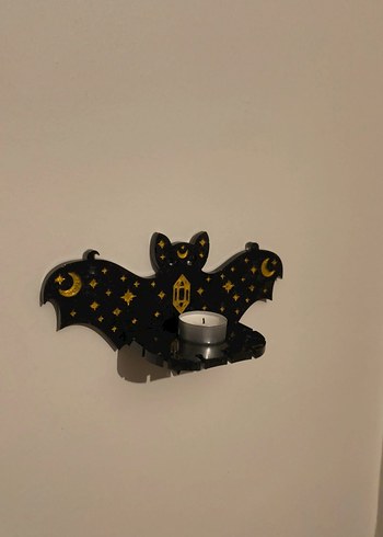 Epoksi Yarasa Tealight Mumluk - Görsel 4