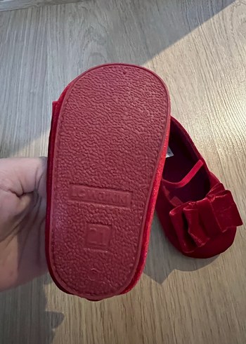 21 Beden Fırfırlı Kız Çocuk Kırmızı Babet