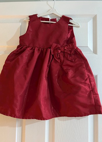 Kız Çocuk Bordo Saten Elbise