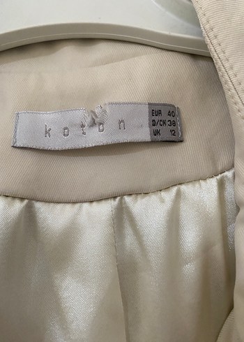 Bej Kadın Düğmeli Trençkot - Görsel 4