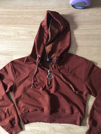 Kiremit rengi kısa sweat 