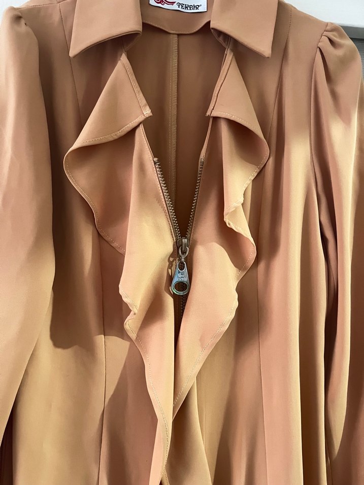 Uzun Kesim hardal rengi Kadın gömlek - Görsel 2