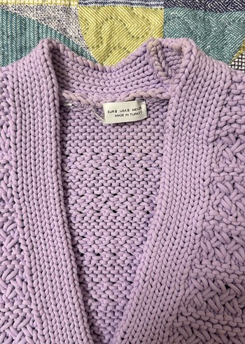 Mor Nakışlı Bohem Kadın Hırka - Görsel 6