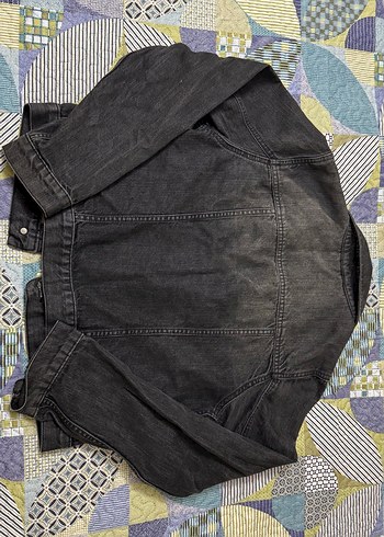 Vintage kısa kot ceket - Görsel 4