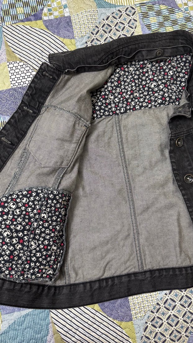 Vintage kısa kot ceket - Görsel 2