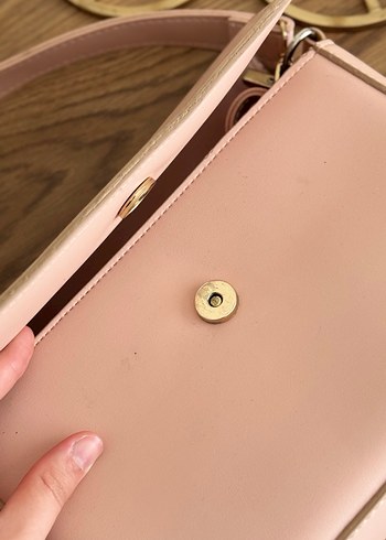 Modern Klasik Pembe Deri Kadın Çanta - Görsel 3