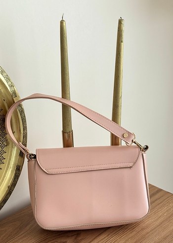 Modern Klasik Pembe Deri Kadın Çanta - Görsel 2