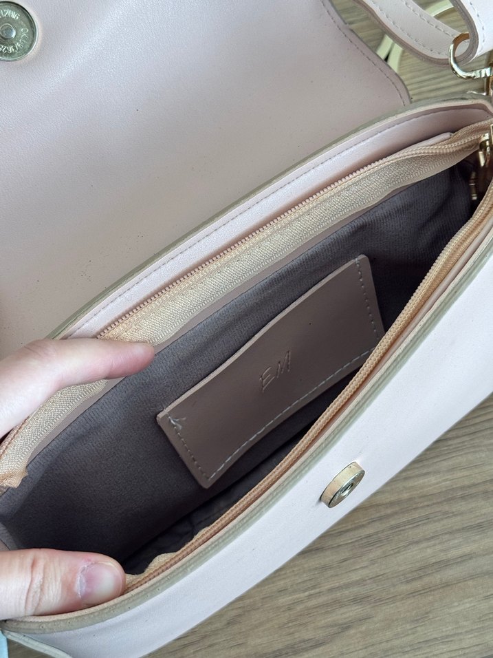 Modern Klasik Pembe Deri Kadın Çanta - Görsel 5