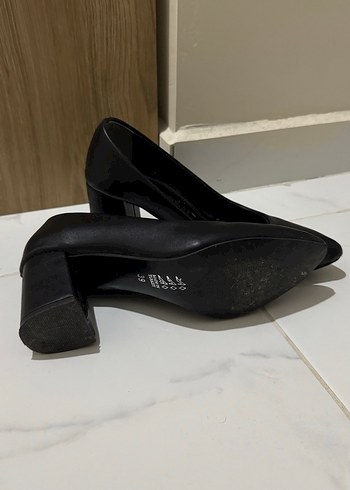 Kadın Siyah Klasik Topuklu Stiletto - Görsel 4